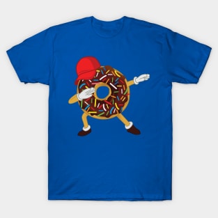 Funny Dabbing Boy Chocolate Sprinkle Donut T-Shirt